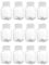 Huixiaoqing 12 Pcs 100ml Clear Square Reusable Plastic Juice Bottles With Caps