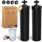 Lot de 2 filtres à eau de rechange certifiés NSF/ANSI 42 et 372 compatibles avec les filtres noirs Berkey® BB9-2®, système de filtre par gravité, éléments de purification compatibles avec Travel