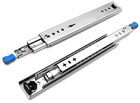 Guías para cajones de gabinete, guías para cajones de alta resistencia, rodamientos de bolas, kit de reparación de cajones de cocina con capacidad de carga de 120 kg (1150 mm (46 pulgadas))