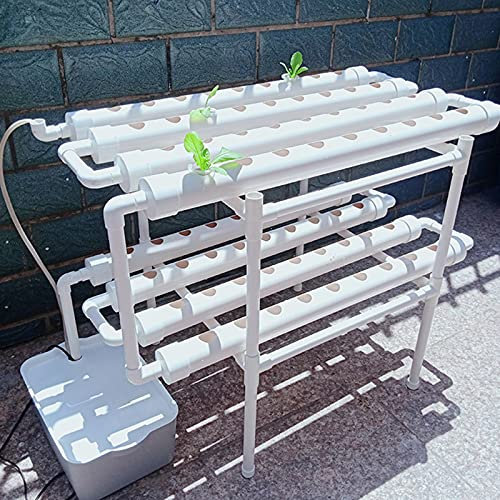 Kit idroponico per la coltivazione di piante in pvc Set di sistemi idroponici vegetabili per piante idroponiche, sistema di irrigazione da giardino, strumento per la coltivazione idroponica, 72 fori,