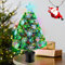 Árbol de Navidad pequeño de fibra óptica, mini decoración de árbol de Navidad artificial de 56 cm, árboles de mesa alimentados por batería/USB con luces LED que cambian de color, estrella de árbol