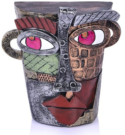 oliruim Einzigartige abstrakte Kunst-Skulptur, Heimdekoration, Statue für moderne eklektische, TV-Ständer, Couchtisch, Regal, Eingangstisch, Bürodekoration, flippiges Kunstdekor, Geschenk (Vintage)