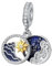 GOUWO Runde Milchstraßen Sonne Charms aus 925er Silber kompatibel mit Pandora Armband und Halskette 5A Zirkonia Schmuck für Frauen Mutter und Tochter Geburtstag Muttertag Valentinstag Geschenke