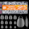 MELLIEX 600 Pièces Claires Capsule Americaine Ongle Courtes Couverture Complète Tips Faux Ongles avec Colle pour Nail Art DIY, Amande