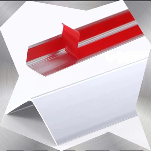 QSPNVFB Aluminium Kantenschutzprofil Wandleistenleiste, Selbstklebend L-Form Abschlussprofil Für Wand Boden Stufen Schranktür Eckschutzprofil Schranktür(Silver,W 3CM (1 1/5 inch))