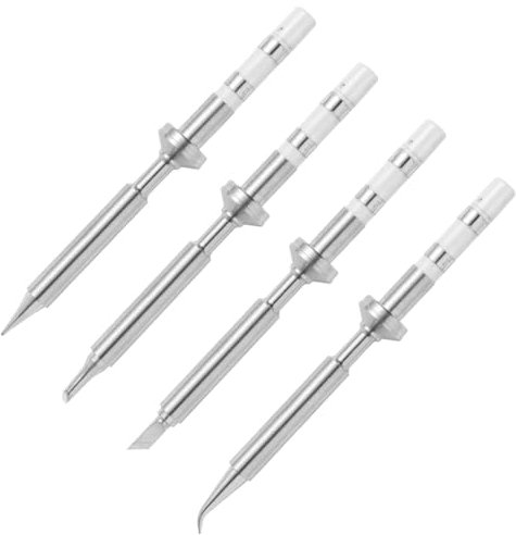 KACPLY 4Pcs Mini Pencil Soldering Iron Tips Replacement for Pinecil Micro-Soldering Iron,PTS200/TS100 Portable Solder Pen Tool