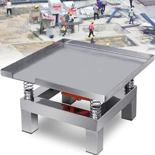 LSHFYV Rüttelplattform, Kleiner Beton-Rütteltisch, 3000 U/min Beton-Flachplattenrüttler, Rüttelmaschine, Mini-Vibrationsbank-Testblock, Rüttelplattform,35 * 35cm