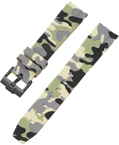 CHCWR Tarnhaltegurt für Omega für Swatch Moonswatch gebogenes Ende Silikon Gummi -Armband Frauen Sport Uhren Band Accessorie 20mm