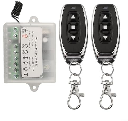 Jotekonoby Interruptor de control remoto de motor CC 8V 12V 24V 36V actuador lineal interruptor de control remoto para control lineal actuador 10A, para cerraduras eléctricas puertas 2 mandos a