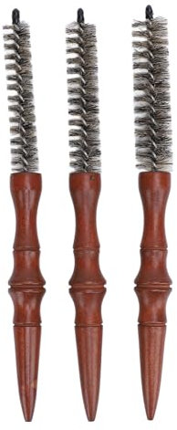 3pcs Friseur aus Holzrollen, tragbare Mini -Roller -Quiff -Pinsel mit leichtem Styling von Haarwurzeln für trockenes und nasses Haar