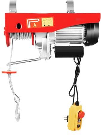 Elektrische Hebebühne, Hebegewicht 500kg Hubhöhe 12m, 1600W Elektrischer Kupfermotor Flaschenzug, Hebezug mit kabelgebundener, 8m/min Hubgeschwindigkeit