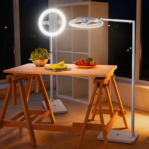NEEWER ENTRY LEVEL VERSION 10 7W LED Ring Light with Stand/Phone Holder Mount/3 Color Modes, 69 Telescopic Selfie Ringlight, Lighting for iPhone Streaming Makeup Lash Studio Video Recording, N18