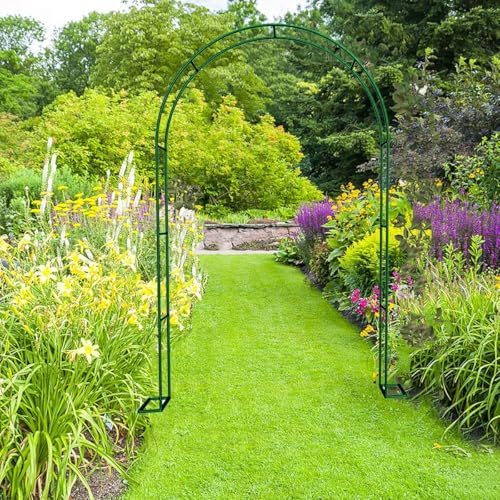 Metall Garten Rankgitter Pergola Bogen für Hochzeiten & Partys - Outdoor Zeremonie Dekorationen Hohe Laube B 120 x H 220 cm, B 140 x H 230 cm, B 180 x H 220 cm, B 200 x H 230 cm, B 240 x H 220 cm