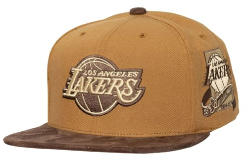 Mitchell & Ness NBA Brown Coffee Strapback Cap Los Angeles Lakers