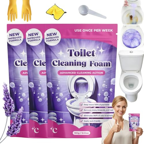 2026 Neu Wc-Schaumreiniger, Wc-Reiniger Starke Entkala, Instan Action Toilet Cleaning Foam Für Strahlend Saubere Toilette Ohne Aufwand (3PCS)