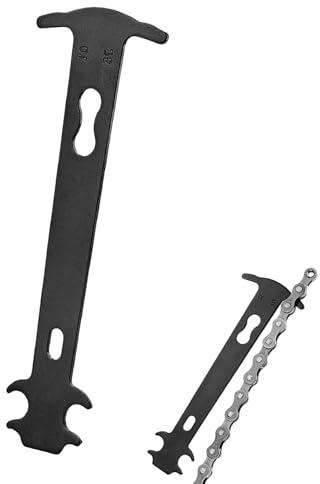 UMEGMBX Bicycle Chain Wear Checker Measurement Tool Indicator for All Chains on City, E-Bike, Mountain MTB, Race, and Folding Bikes, Black