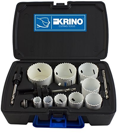 Krino 21013205k - Set di Seghe A Tazza Bimetalliche al Cobalto Kit per installatori - 13 Pezzi