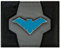 Arkham Knight Nightwing Tuta Originale Distintivo Metallico Portafoglio/Porta Tessere Bi-Fold ID & Porta-Carte, Blu