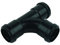 FLOPLAST 40mm Black Pushfit Waste Pipe Tee - Bag of 2