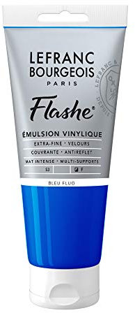 Lefranc Bourgeois Flashe Colori acrilici, Blu Fluo, 80ML, 80 unità
