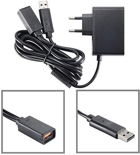 AC Adapter Power Supply Adapter Cable USB Cable Cord for Xbox 360 Kinect Sensor System