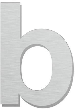 spazzolato moderno numero civico -4 pollici 102 mm altezza, in solido acciaio INOX 304, galleggiante aspetto e facile da installare(Lettera b)
