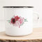 Huuraa Emaille Tasse Rosen Geschenk Kaffeebecher Vintage 300ml Rosen Geschenkidee