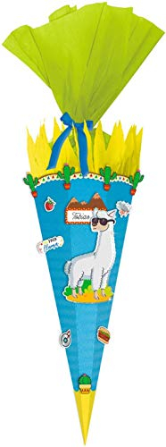 Ursus Bastelset Lama, Easy Line, 6 eckige Schultüte aus 3D Wellpappe