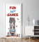 MyMaxxi - Tür bekleben mit Türtapete Türposter Türfolie Selbstklebend 90x200 Fun Games Haus - Tür verschönern mit Türfolie - Türaufkleber Mädchen und Junge