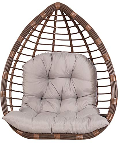 DAIHAN Schaukelkissen|Hängesessel Kissen| Auflage Für Polyrattan/Rattan Hängeschaukel|Ei Hängesessel|Rückenkissen|Hängestuhl Sitzauflage Kissen Polster,Grau,80x120cm