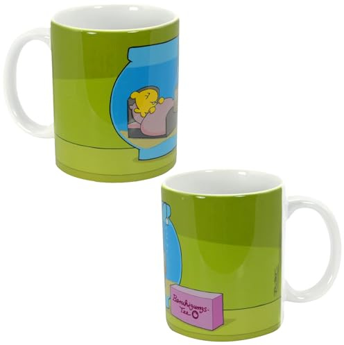 United Labels Ralph Ruthe Tasse 320 ml, Sting Beruhigungstee, Grün, Kaffeebecher aus Keramik, Kaffeetasse