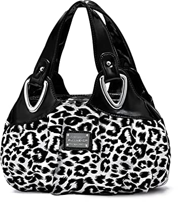 NICOLE & DORIS Damen Schultertaschen Elegant Handtaschen Damen Taschen Frauen Umhängetasche Shopper Taschen PU Leder Weiche Tote Bag für Büro Einkauf Reise Leopard
