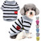 Zunea Hunde-Shirts für Kleine Hunde Sommer Basic T-Shirt Streifen Welpen Kleidung Pailletten Liebe Herz Sweatshirt Weiche Baumwolle Tee Shirt Haustier Kleidung Pullover Chihuahua Bekleidung Grau XS
