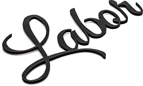 Labor Türschild Schriftzug Firma Name Wandschild Selbstklebend Schwarz