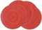 homEdge Runde Tischsets, Set mit 4 geflochtenen, waschbaren Tischsets, 38,1 cm, Rot
