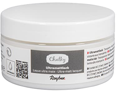 Rayher Vernis effet craie «Chalky Finish», ultra mat, incolore, 1 pot, 100 ml, arts créatifs, protection, décoration vintage-35050000