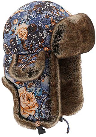nster Winterhüte, Bomberhut Aviator Hut Winter Wildleder Bomber Hüte Trooper Trapper Hut Jagdhüte t Ohrklappen zum Skifahren