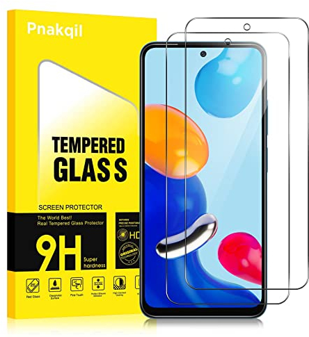 Pnakqil [2 Pièces Verre Trempé pour Xiaomi Redmi Note 11/Note 11S,HD Film Protecteur d'écran,9H Dureté,Ultra Transparent,Anti-Rayures,Sans Bulles,Vitre Ecran Compatible avec Redmi Note 11 6.43