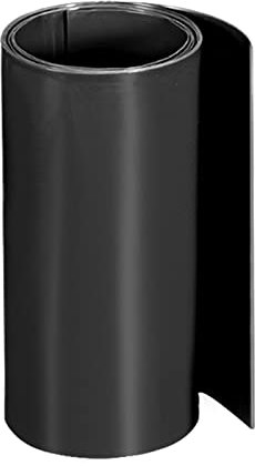 QUARKZMAN 1 M, 70mm Diámetro, 110mm Plano Ancho PVC Calor Rectráctil Tubería 1uds Calor Retráctil Tubo para Batería, Negro