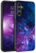 BENTOBEN für Samsung Galaxy A14 Hülle, Handyhülle Samsung A14 Case Leuchten im Dunkeln Slim Fluoreszenz Nebula Muster PC Schale TPU Bumper Kratzfest Schutzhülle Hülle für Samsung Galaxy A14 4G/5G-Lila
