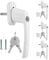 Sonnewelt Lot de 4 poignées de fenêtre verrouillables en aluminium, sécurité enfant, serrure de fenêtre avec serrure de longueur 35 mm, poignées de fenêtre blanches pour fenêtre