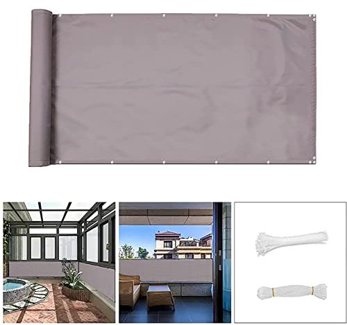 QINGLV Brise Vue Balcon 60x300cm Couverture De Confidentialité Opaque