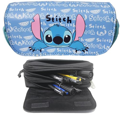 Sti Federmäppchen Stit Federtasche Schulmäppchen mit 2 Fächern für Mädchen und Jungen, Sti-Fach für Kinder Junge Mädchen Teenager für Schule Studenten