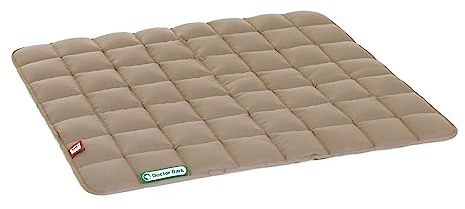 Doctor Bark Hundedecke – weiche, hochwertige Hundematte für kleine Hunde/Welpen, robuste Indoor-Outdoor Liegedecke, waschbar bis 95 °C (Gr. S, 65x50 cm, Goldbraun)