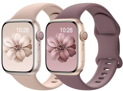 Yoohoo Silikon Sport Armband Kompatibel mit Apple Watch 46mm 45mm 44mm 49mm | Weiches Flexibel Ersatzarmband Kompatibel mit iWatch Band SE3/2/1 Series 12 11 10 9 8 7 6 5 Ultra 4 3 2 1 Damen Herren