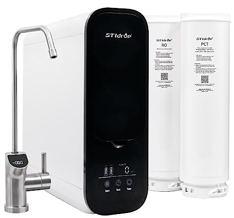 STI Drop Sistema osmosi inversa Pure 2000 Plus Direct da 600GDP con Miscelatore Smart e doppio display TDS