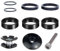 Fahrrad Lenker Spacer Set Fahrrad Vorbau Spacer 10Stück, Fahrrad-Steuersatz-Abstandshalter 1 1/8 Mit Steuersatzkappe Ahead Gabel kralle MTB Headset Spacer 2mm/ 5mm / 10mm für Rennrad 10Stück
