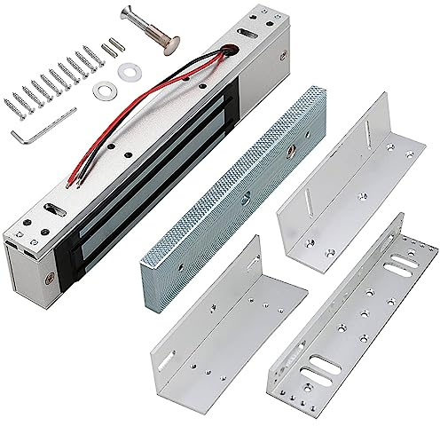 Serratura magnetica elettrica con staffa Z e L 280KG 600LB Forza di tenuta Blocco elettromagnete 12V Fail Safe Porta singola per sistema di controllo accessi
