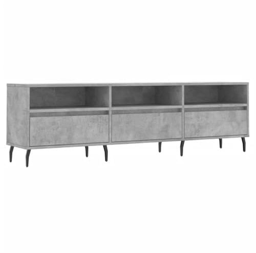 vidaXL Mueble de TV Madera contrachapada Gris hormigón 150x30x44,5 cm