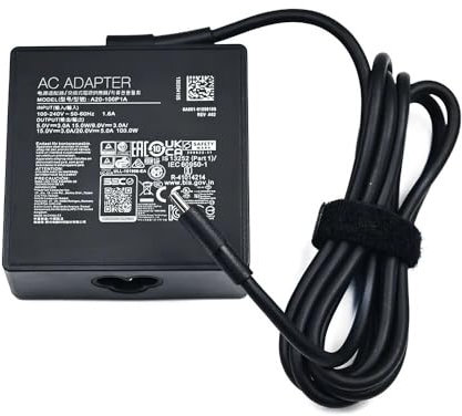 100W 20V 5A Type-C USB-C Charger A20-100P1A AC Adapter For ASUS ROG Flow X13 Z13 GV301 GZ301 G533QM GA401QM GA503QM GX703HS ZenBook 14X 14 UX425QA UM5401QA UM425QA Supply with Power Cord